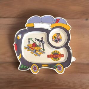 Vintage 1994 Oneida Meal Time Railroad Train Purple Plate Only